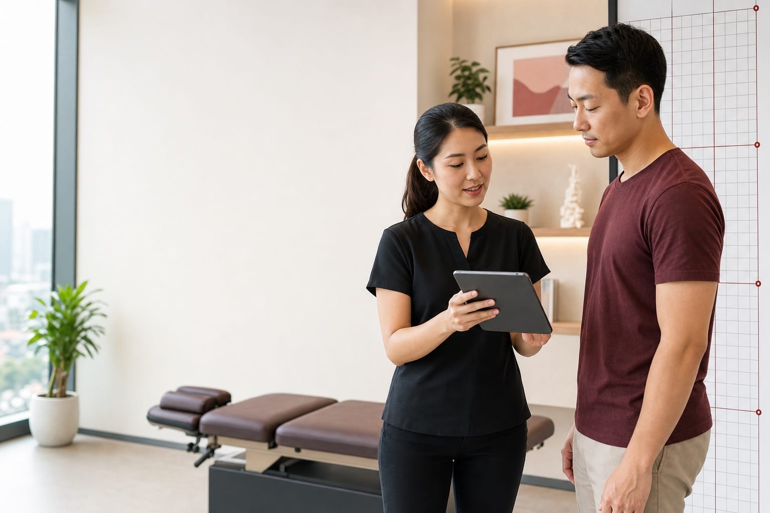 Assessment-first chiropractic consultation at One Spine TTDI, Kuala Lumpur